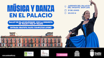 El ballet de Pilar Domínguez actuará en los jardines del Palacio de Boadilla el próximo viernes 21 de junio