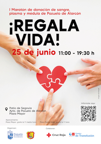 Dona sangre, plasma y médula el próximo 25 de junio en Pozuelo de Alarcón