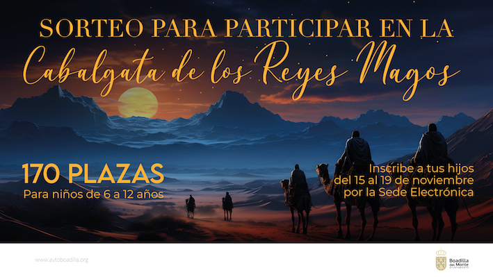 Abierto el plazo para participar en la Cabalgata de Reyes de Boadilla del Monte